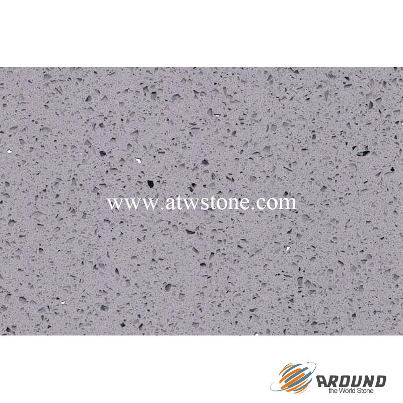 Crystal Light Grey Quartz with Mirror