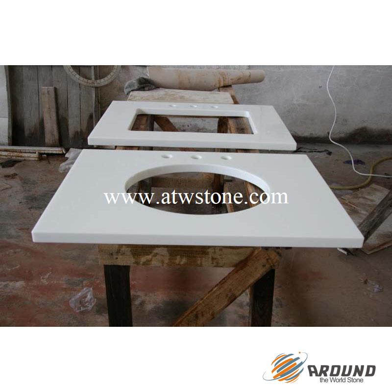 Pure White Nanoglass Vanity Tops