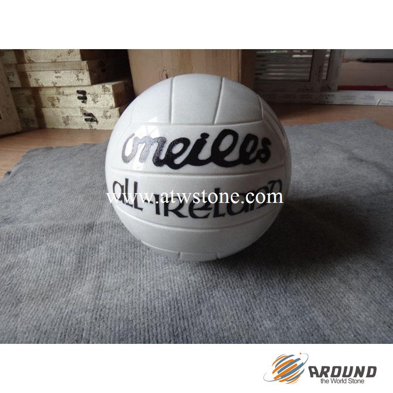 White Marble Irish Football