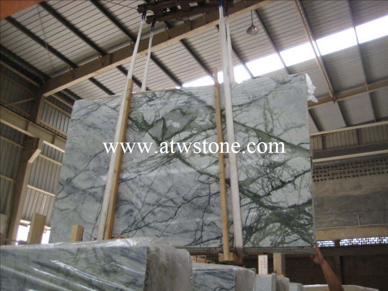 Green White Marble Slabs